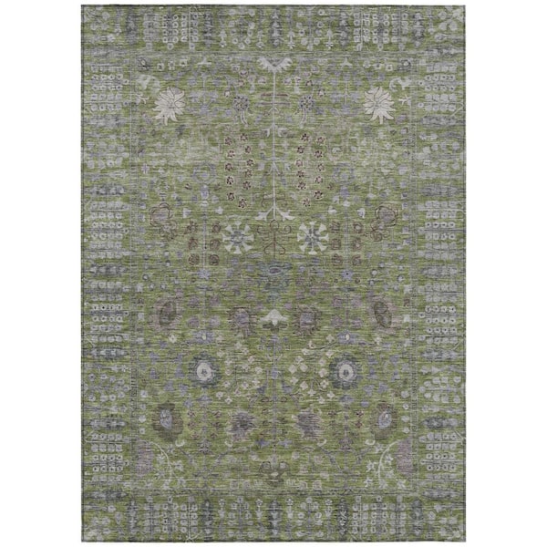 Chantille Machine Washable Indoor/Outdoor Abstract ACN2231 Aloe 2 ft. 6 in. x 3 ft. 10 in. Area Rug