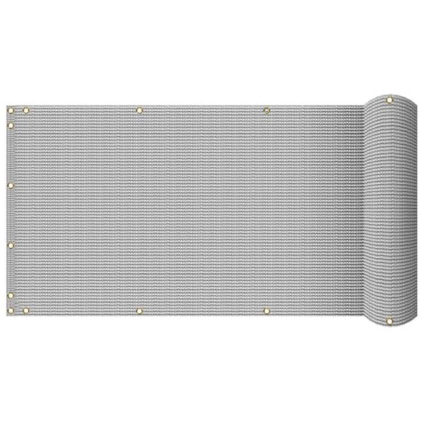 3 ft. x 25 ft. Grey Balcony Privacy Fence Screen with UV Blockage for Balcony Porch Patio Deck Yard