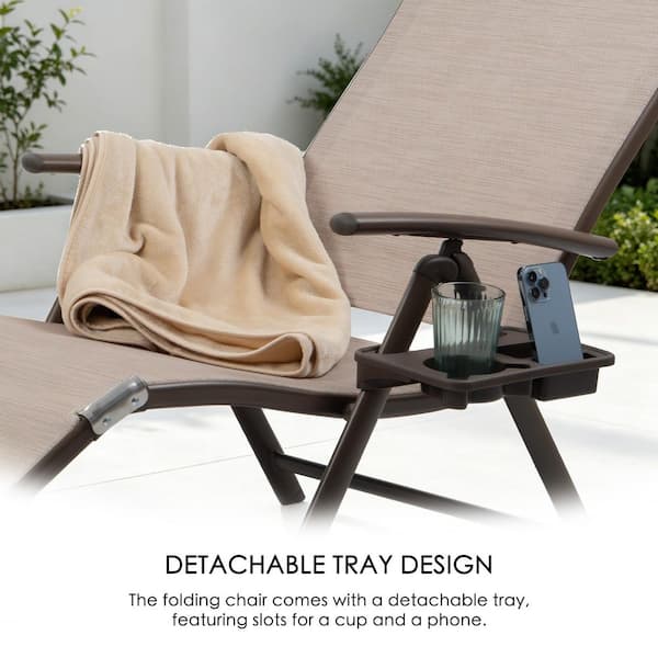 KOZYARD Cozy Foldable Aluminum Reclining Outdoor Lounge Chair (1 KOZYARD Cozy Foldable Aluminum Reclining Outdoor Lounge Chair (1