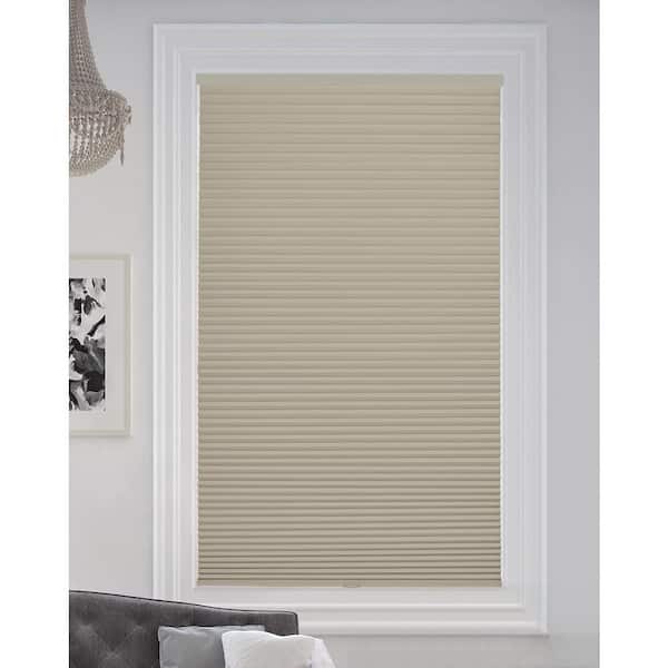BlindsAvenue Misty Gray Cordless Blackout Cellular Honeycomb Shade, 9/16 in. Single Cell, 37 in. W x 72 in. H