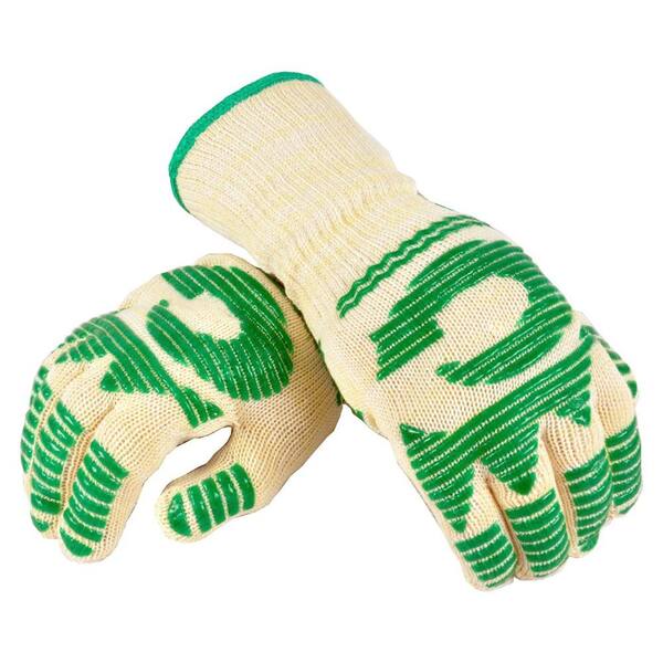 G & F Products Medium 13 in. Made of Nomex Long Cuff Oven Gloves with Heat Stand upto 480 DegreeF (2 Gloves Value Pack)