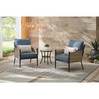 3-Piece Hampton Bay Dockview Metal Outdoor Patio Bistro Set