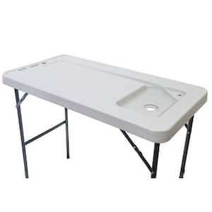 Folding Portable Fish Table with Spray Gun and Faucet