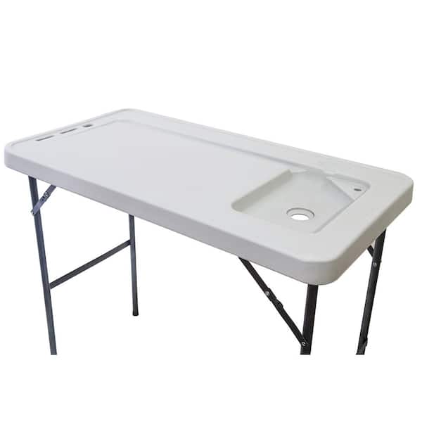 Karl home Folding Portable Fish Table with Spray Gun and Faucet