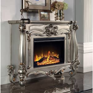 Versailles 47 in. Freestanding Wooden Electric Fireplace in Antique Platinum