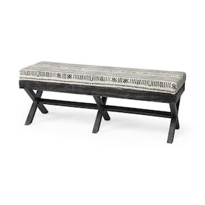 Amelia Gray 50 in. Cotton Blend Entryway Bench Backless Upholstered