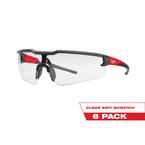 Safety Glasses with Clear Anti-Scratch Lenses (6-Pack)