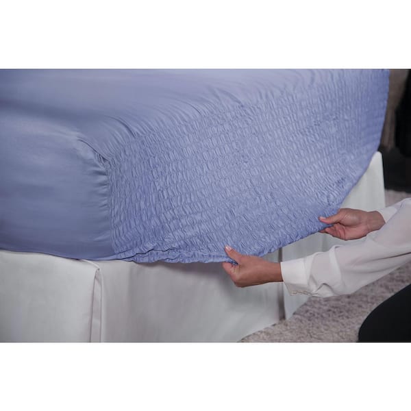 Nautica Solid Cotton Rich Blend 180-Thread Count Fitted Sheet