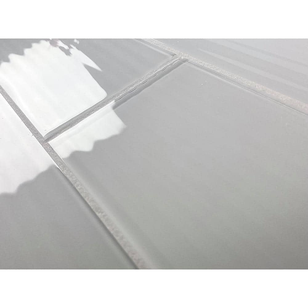 Milano White Glossy Glass Subway Wall Tile for Kitchen & Bathroom