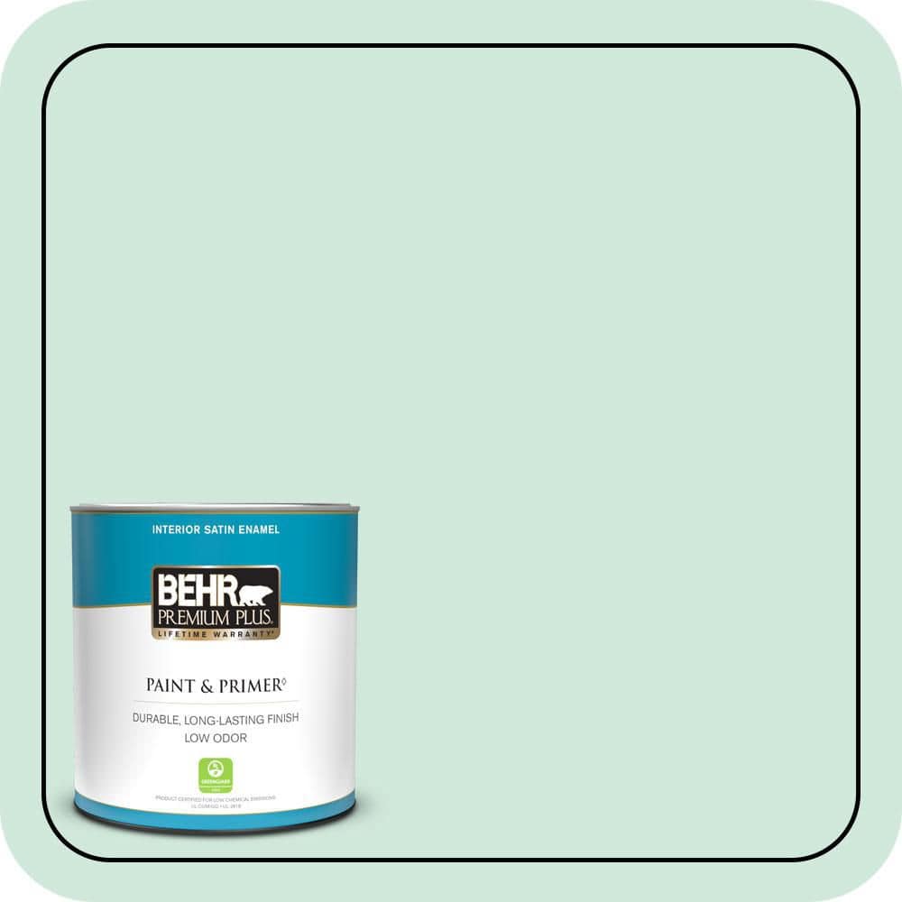 1 qt. #M420-2 Green Aqua Satin Enamel Low Odor Interior Paint & Primer price history on PriceWatchPro