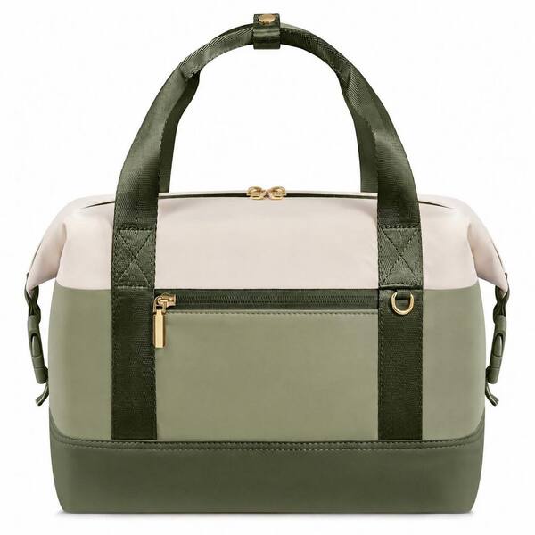 Off-White Bean Reusable Lunch Bag Expandable Leakproof Tote with 180 Wide Opening for Work and Travel