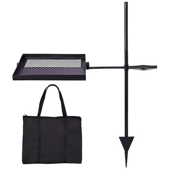 Folding Swivel Campfire Grill Portable Cooking Grate Over Fire Pit