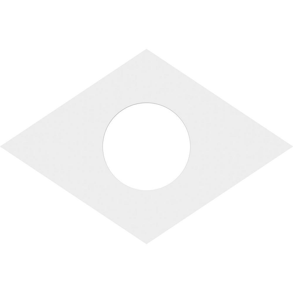White PVC Contemporary Diamond Ceiling Medallion, 20" x 13.38"