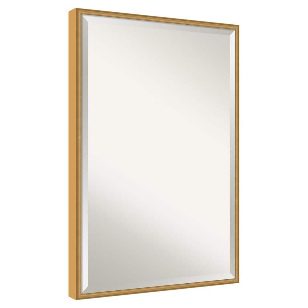 Edith Gold 25 in. x 37 in. Beveled Traditional, Casual Rectangle Wood Framed Bathroom Wall Mirror price history on PriceWatchPro