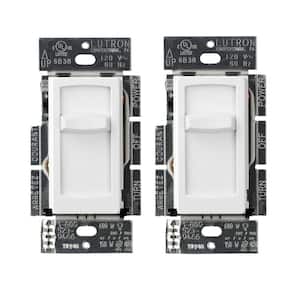 Skylark Contour LED+ Dimmer Switch for LED Bulbs, 150-Watt/Single-Pole or 3-Way, White (CTCL-2PK-WH) (2-Pack)