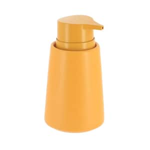 Smooth Freestanding Lotion Soap Dispenser Flared Shape Yellow Mustard