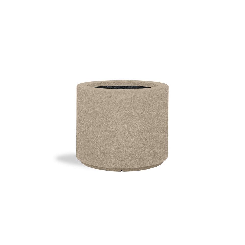 Baja 23" Sandstone Granite Modern Round Outdoor Planter