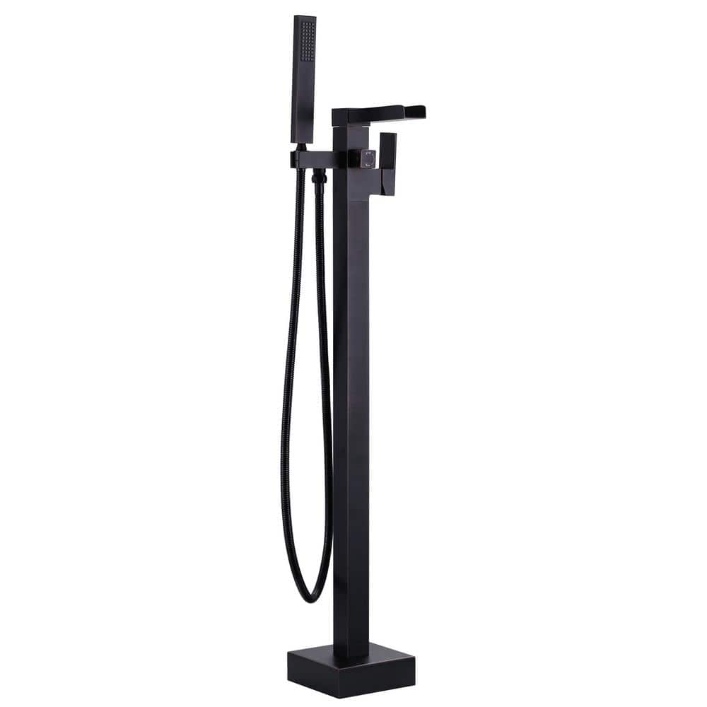 Oil Rubbed Bronze Freestanding Tub Faucet with Hand Shower