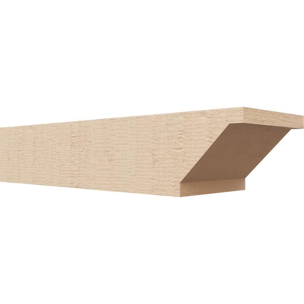 Ekena Millwork 6-in. x 4-in. x 20-in. Burlington Woodgrain, Primed Tan Timberthane Polyurethane Rafter Tail Brace