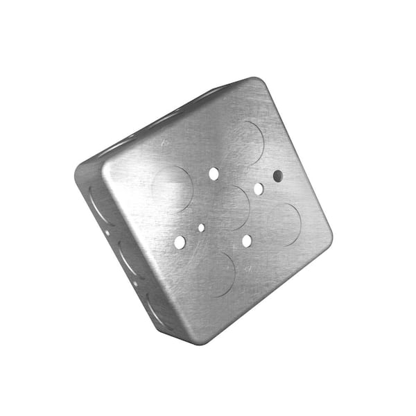 Steel City 4 in. x 1-1/2 in. D 2-Gang Square Steel Electrical Box