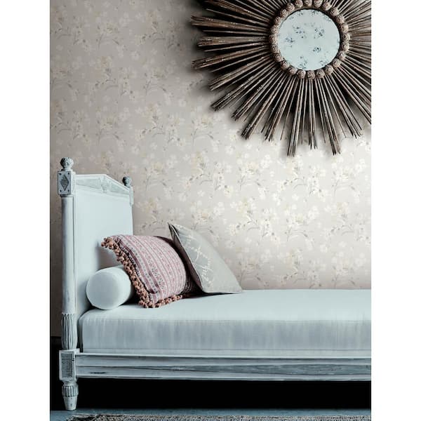 Azalea Neutral Multi-Colored Pre-Pasted Non-Woven Wallpaper