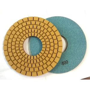 Con-Shine 7 in. Dry/Wet Diamond Polishing Pads Grit 400 Grit