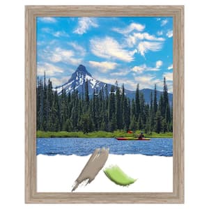 Hardwood Wedge Whitewash Wood Picture Frame Opening Size 11 x 14 in.