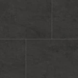 Urban Black 24 in. x 48 in. Solid Concrete Look Porcelain Floor and Wall Tile (15.50 sq. ft./Case)