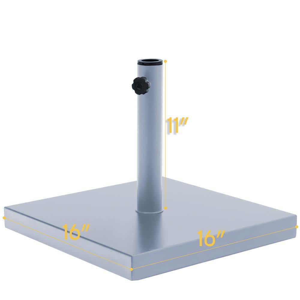 Gray Concrete 16" Square Patio Umbrella Base