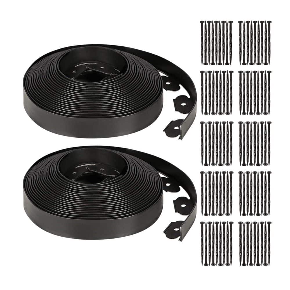 Black Garden Edging Series 100 ft. L x 1.5H x 1.5 in. ft. flexible