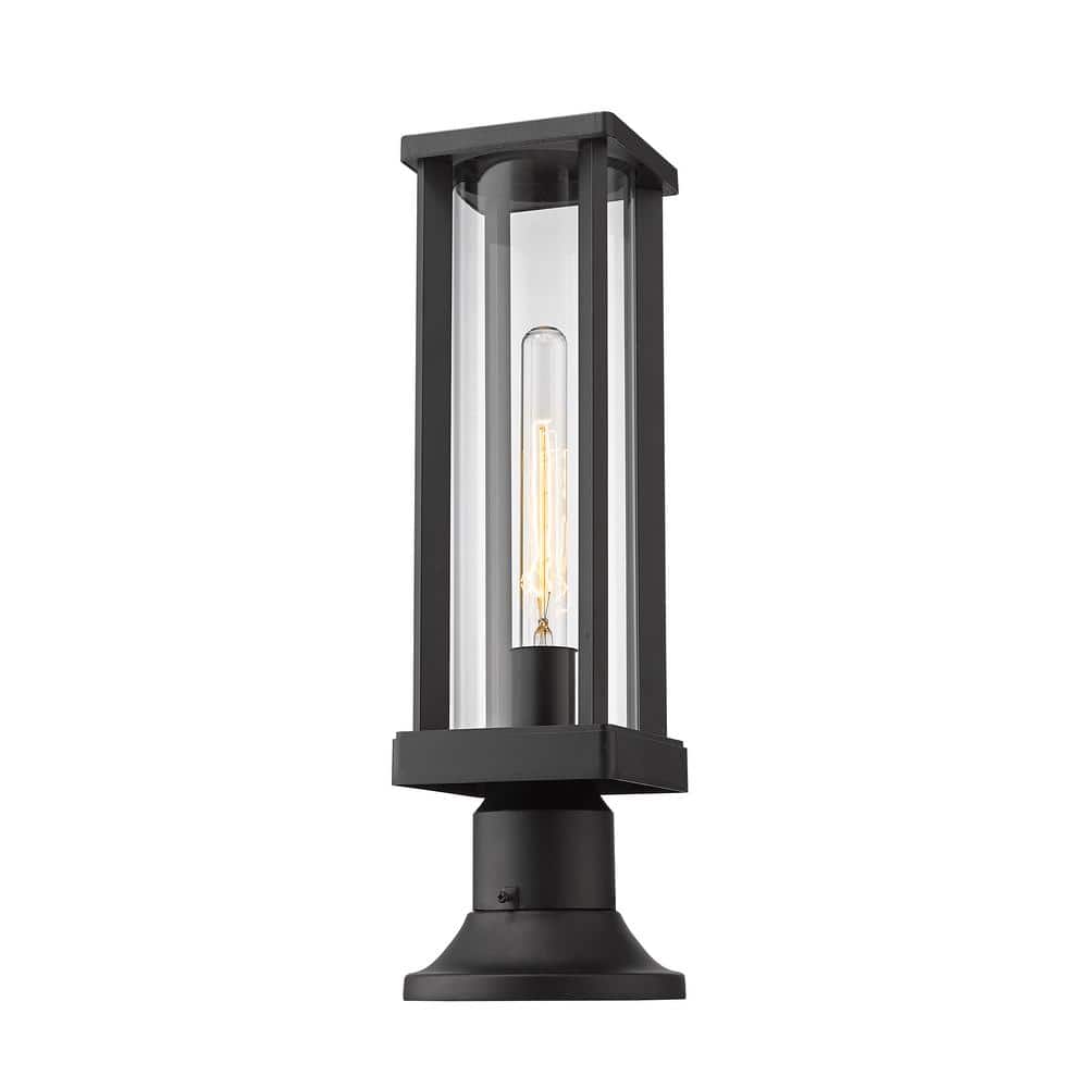 Glenwood 16 in. - Light Black Aluminum Hardwired Outdoor Weather Resistant 