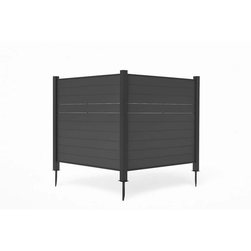 50 in. W x 50 in. H Black Metal Garden Air Conditioner Fence, Privacy Screens & Trash Can Enclosure with Stakes(2-Panel) price history on PriceWatchPro