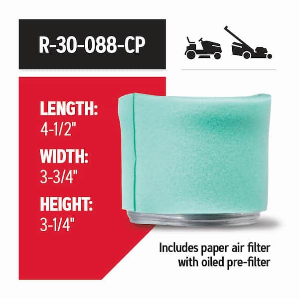 Air Filter for Riding and Walk-Behind Mowers, Fits Kohler Large Capacity Engines