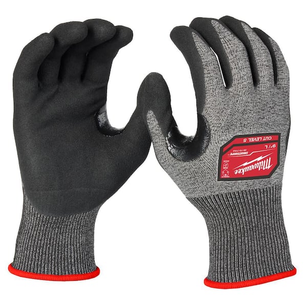 Milwaukee Large High Dexterity Cut 5 Resistant Nitrile Dipped
