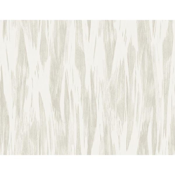 CASA MIA Vertical Stripes Grey and offWhite Paper Non-Pasted Strippable Wallpaper Roll (Cover 60.75 sq. ft.)