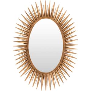 Large Rectangle Gold Art Deco Mirror (42 in. H x 30 in. W)