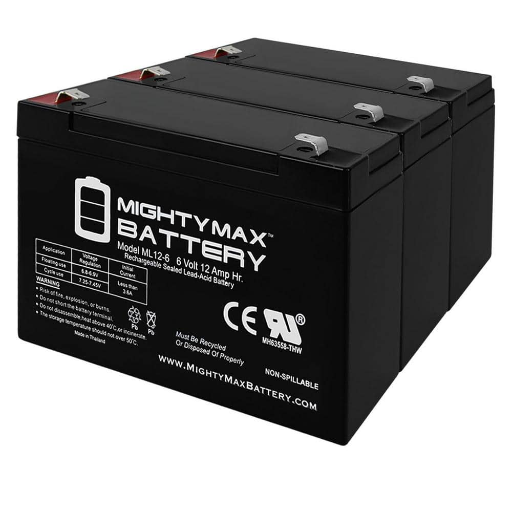 MIGHTY MAX BATTERY 6V 12AH F2 Replacement Battery For Parmak 902 - 3 ...