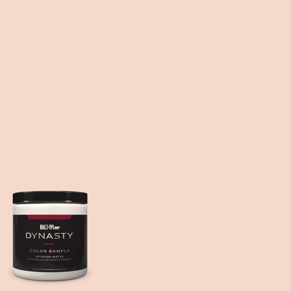 BEHR DYNASTY 8 oz. #M190-1 Pink Sea Salt Matte Stain-Blocking Interior ...