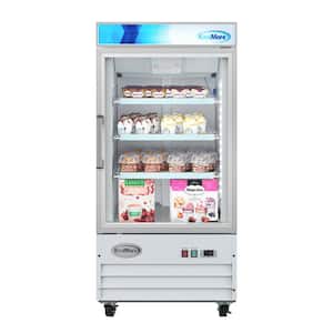 26 in. 9 cu. Ft. Auto / Cycle Defrost One Door Commercial Display Upright Freezer in White