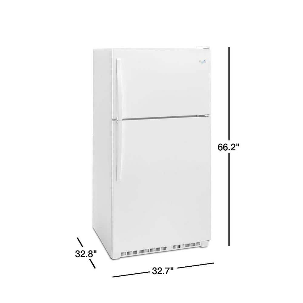 White 20.5 Cu. Ft. Top Freezer Refrigerator with Ice Maker