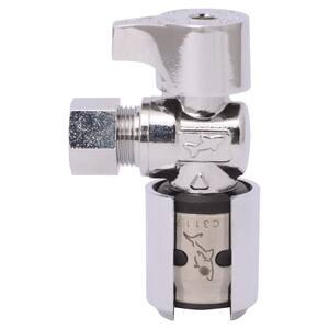 EVOPEX 1/2 in. Push-to-Connect x 3/8 in. Compression Quarter Turn Angle Stop Valve