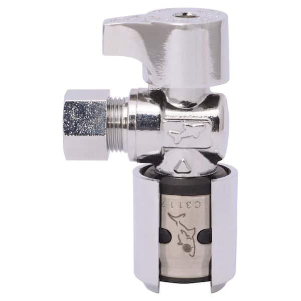 SharkBite EvoPEX 1/2 in. Push-to-Connect x 3/8 in. Compression Quarter Turn Angle Stop Valve