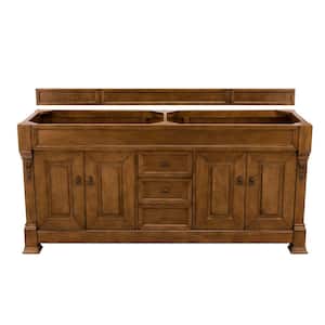 Brookfield 71.5 in. W x 22.8 in. D x 33.5 in. H Double Bathroom Vanity Cabinet without Top in Country Oak
