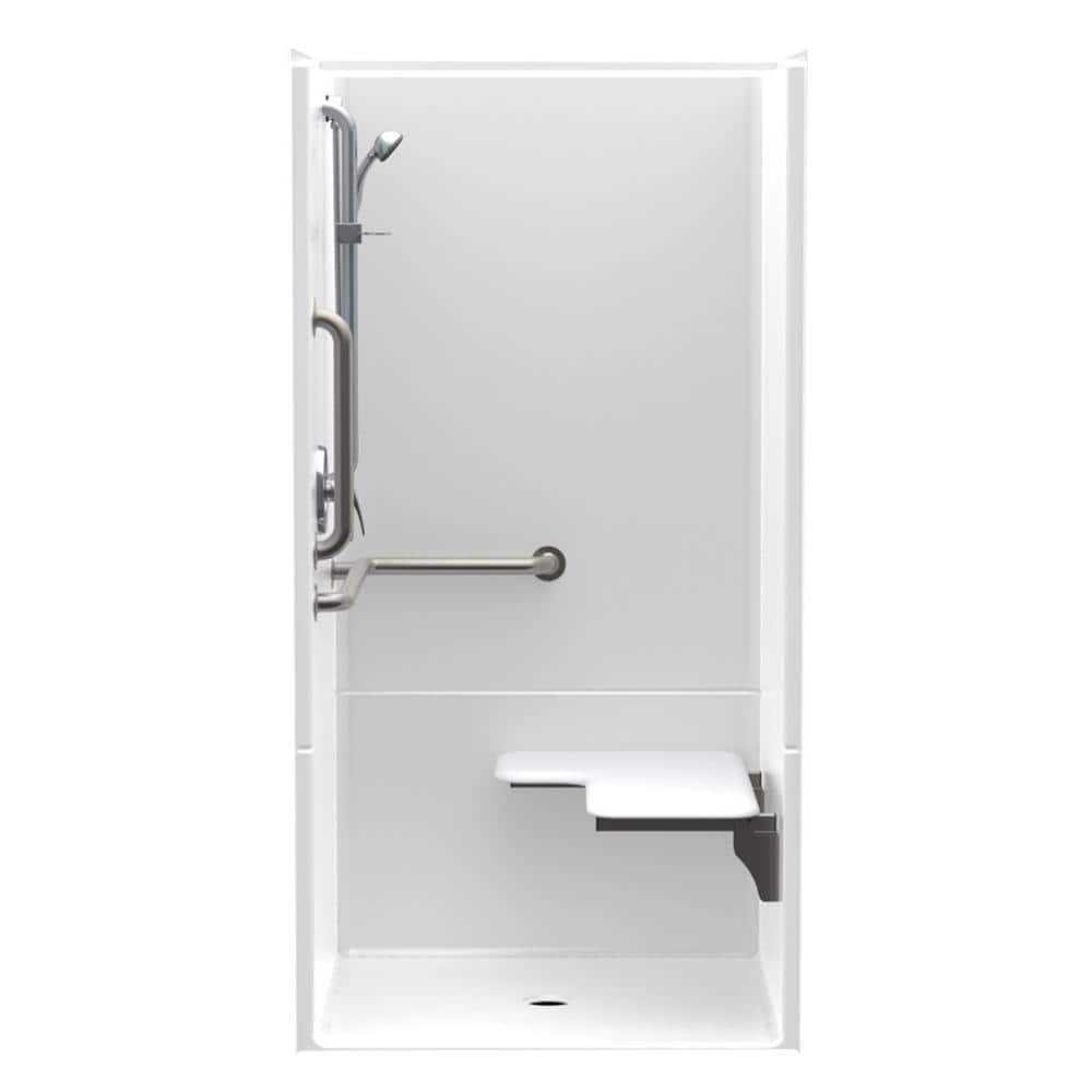 Accessible AcrylX 36 in. x 36 in. x 75 in. 2-Piece Shower Stall w/ Right Se