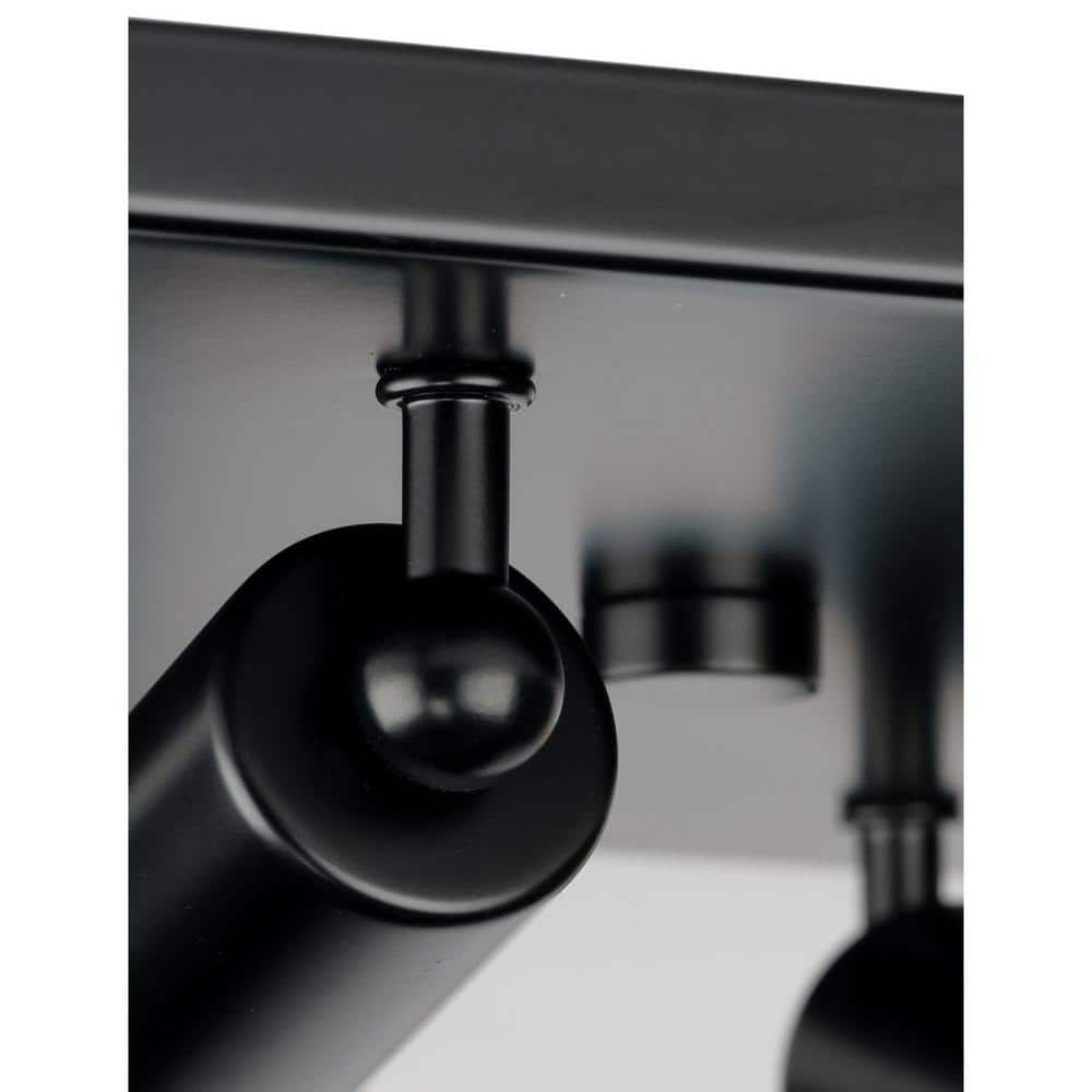 Matte Black 2-Light Modern Flush Mount Ceiling Fixture