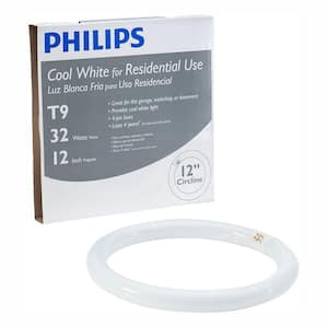 32-Watt 12 in. Circline T9 Linear Fluorescent Tube Light Bulb, Cool White Plus (4100K) (12-Pack)
