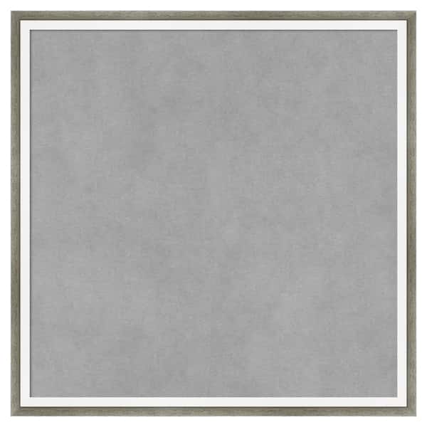 Amanti Art Lucie Silver White 17 in. x 17 in Framed Magnetic Board