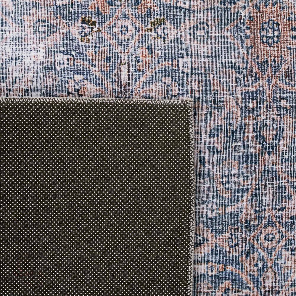 Tucson Blue Synthetic Washable Non-slip Area Rug