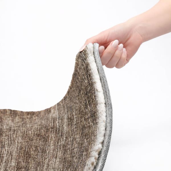 Dream Shag Premium Machine Washable Abstract ADS32 Brown 9 ft. x 12 ft. Area Rug
