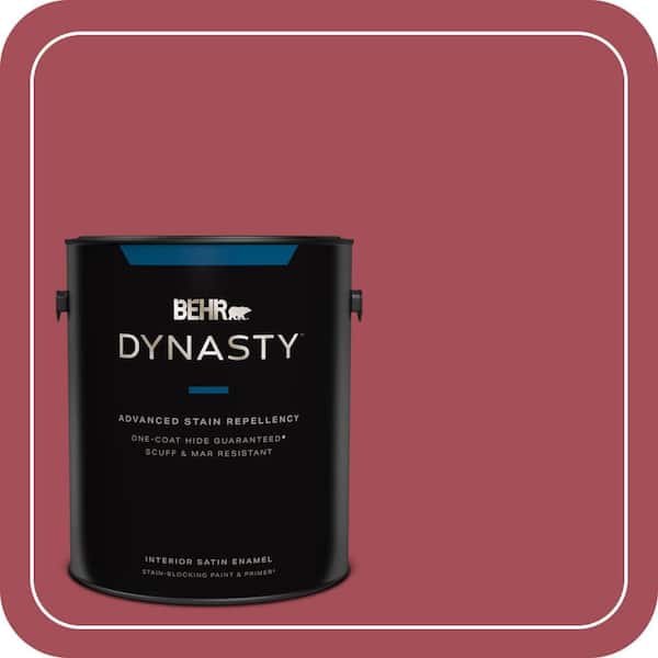 BEHR DYNASTY 1 gal. Home Decorators Collection #HDC-FL15-02 Cranberry Jam Satin Enamel Interior Stain-Blocking Paint and Primer